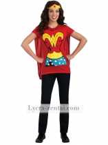 Red Wonder Woman T-Shirt Superhero Costume Kit Red Wonder Woman T-Shirt Superhero Costume Kit
