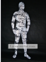 Nostalgia News paper Zentai Costume