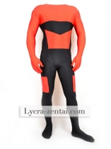 Red And Black Lycra Zentai Catsuit