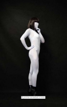 White Modal Fibre Fullbody Zentai Suit White Modal Fibre Fullbody Zentai Suit