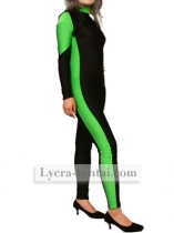 Green and Black Zentai Catsuit