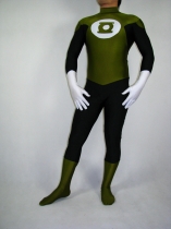 Green Lantern Superhero Costume In Army Green