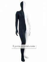 White Black Lycra Spandex Zentai Suit