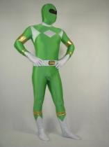 Green Lycra Spandex Power Ranger Costume