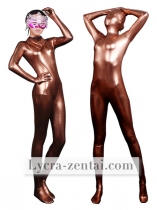 Dark Broze Shiny Metallic Fullbody Zentai Suit Dark Broze Shiny Metallic Fullbody Zentai Suit