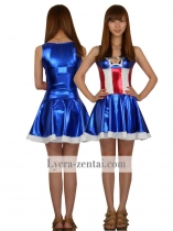 Captain America Sexy Female Superhero Costume Captain America Sexy Female Superhero Costume