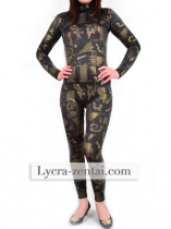 Classical Black tracery Zentai Catsuit