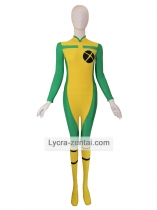 Yellow & Green X-men Rogue Spandex Zentai Suit
