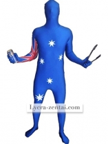 Pattern Of Australian Flag Lycra Zentai Suit