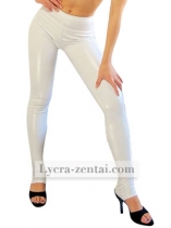 White Shiny Metallic Trousers