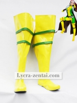 X-men Rogue Yellow & Green Artificial Leather Boots
