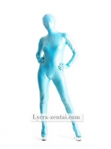 Blue Shiny Metallic Fullbody Zentai Suit