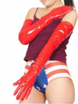 Red Sexy PVC Gloves Red Sexy PVC Gloves