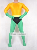 Green Yellow Superhero Costume with Black Pants