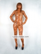 Golden Shiny fine-grained Metallic Zentai Suit