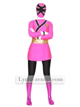 Pink Black Super Hero Zentai Suit