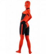 Red with Black Lycra Spandex Unisex Zentai Suit Red with Black Lycra Spandex Unisex Zentai Suit