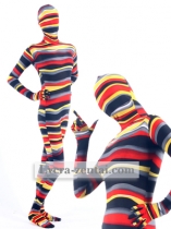 Colorful Straps Fullbody Spandex Zentai Suit