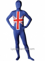 Unisex England Flag Pattern Lycra Zentai Suit