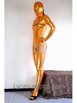 Golden Shiny Metallic Zentai Catsuit