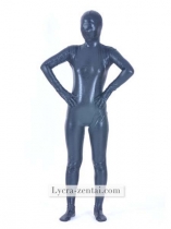 Black Shiny Metallic Fullbody Zentai Suit