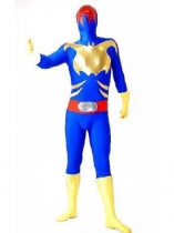 Blue And Yellow Lycra Spandex Superhero Costume Blue And Yellow Lycra Spandex Superhero Costume