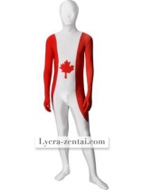 Canadian Flag Pattern Spandex Zentai Costume