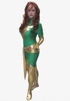 Jean Grey Phoenix Costume Vert X-Men Costume