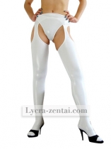 White Shiny Metallic Shorts