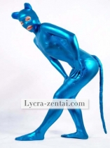 Sexy Deep Blue Fullbody Shiny Metallic Catsuit Sexy Deep Blue Fullbody Shiny Metallic Catsuit