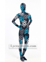Circle Pattern Black Fullbody Zentai Suit