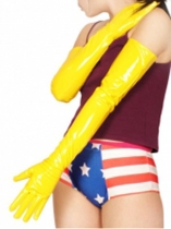 Yellow Sexy PVC Gloves Yellow Sexy PVC Gloves
