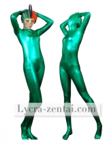 Dark Green Shiny Metallic Fullbody Zentai Suit