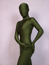 Surplus Green Unicolor Lycra Spandex Zentai Catsuit