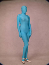 Spandex Lycra Blue Unicolor Zentai Suit