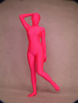 Red Unicolor Lycra Spandex Zentai Catsuit