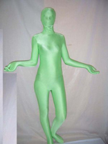 Green Unicolor Lycra Spandex Zentai Suit