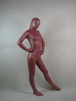 Dark Red Fullbody lycra spandex Zentai Suit