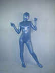Blue Shiny Metallic Unisex Zentai Suit