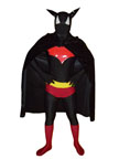 Red And Black Batman Shiny Metallic Super Hero Zentai Suit