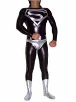 Black Shiny Metallic Superman Costume Black Shiny Metallic Superman Costume