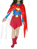 Supergirl Costume With Shiny Cloak