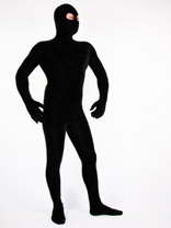Black Lycra Spandex Unisex Zentai with Eyes Open Black Lycra Spandex Unisex Zentai with Eyes Open