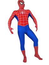 White Stripe Spiderman Zentai Costume