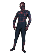 Deep Blue Spiderman Costume with Red Pattern Deep Blue Spiderman Costume with Red Pattern