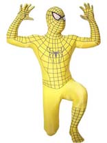 Yellow Spiderman Lycra Spandex Costume Suit