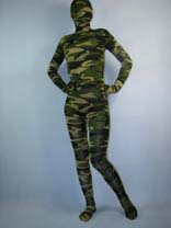 Unisex Army Camouflage Lycra Spandex Zentai Catsuit