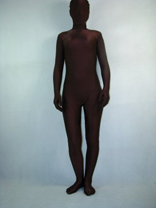 Dark Brown Lycra Spandex full body Zentai catsuit