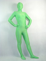 Green Spandex Unisex Unicolor Zentai Suit