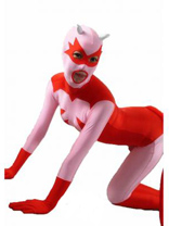 Pink and Red Lycra Spandex Zentai Suit Pink and Red Lycra Spandex Zentai Suit